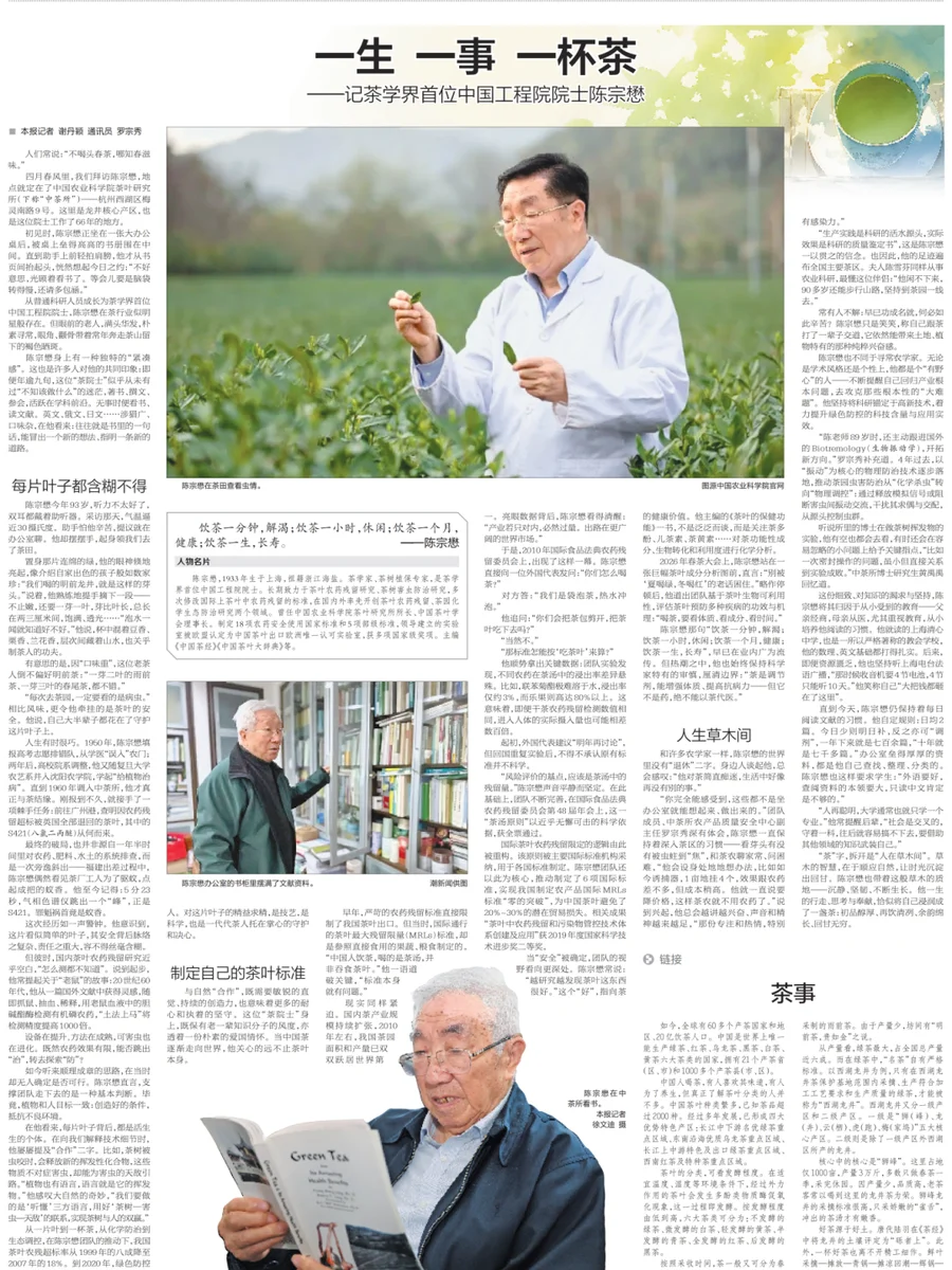 陈宗懋 — 茶学家、中国茶学界首位工程院院士